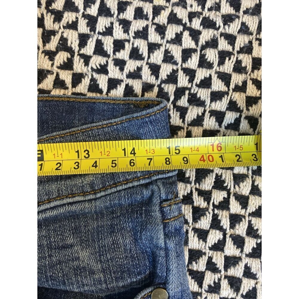 Pistola Ultra Flare Bell Bottom Frayed Hem Distressed Mid Rise Jeans Size 28 - Picture 8 of 12